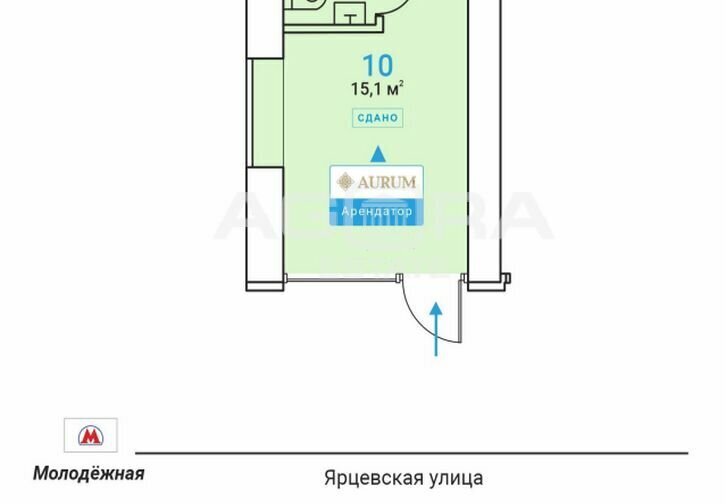 торговое помещение г Москва метро Молодежная ул Ярцевская 27к/1 муниципальный округ Кунцево фото 9