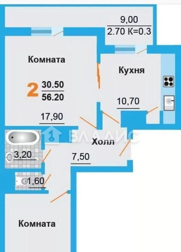 квартира г Москва ул Донская 3 жилой комплекс Город Счастья, Московская область, Домодедово фото 20