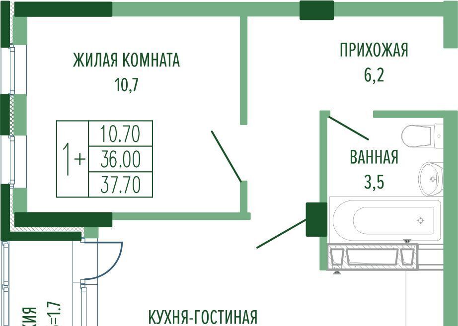 квартира г Краснодар р-н Прикубанский Фестивальный фото 1