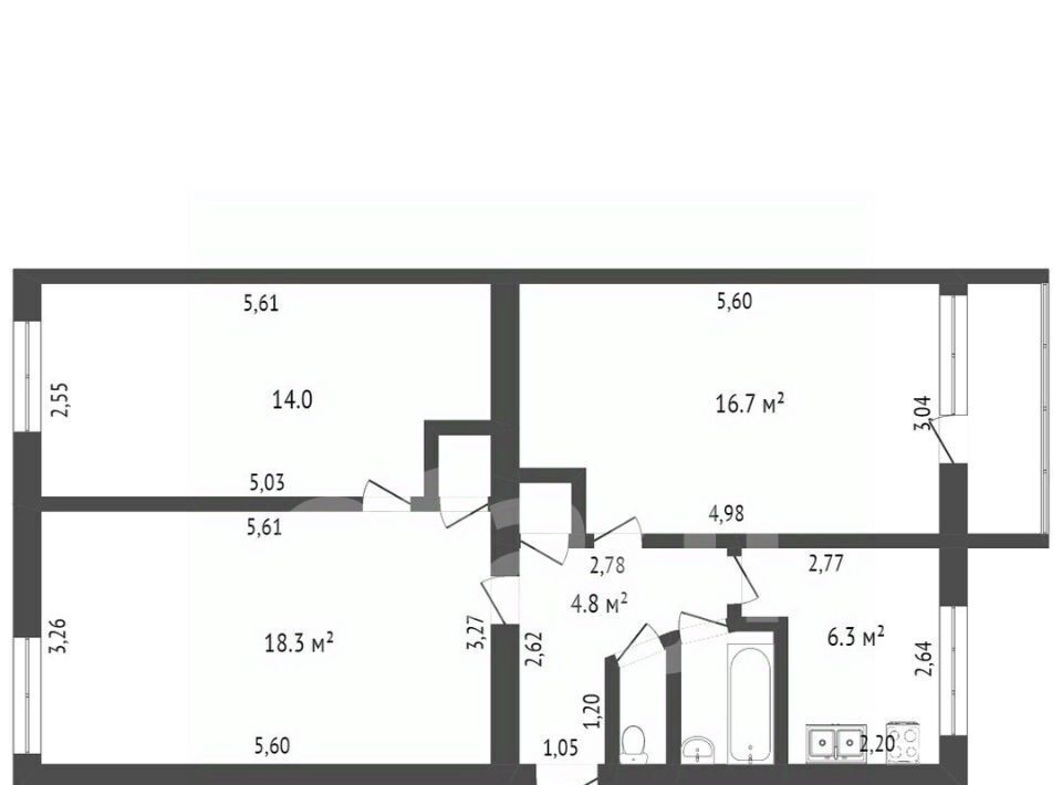 квартира г Тамбов р-н Октябрьский ул Мичуринская 181к/2 фото 13