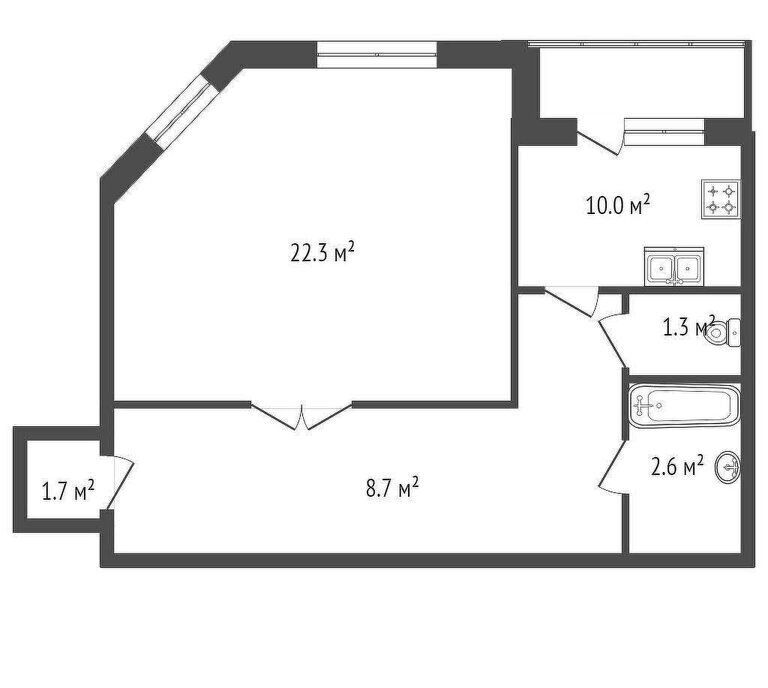 квартира р-н Всеволожский г Сертолово Озерки, Кленовая улица, 7к 1 фото 22