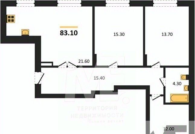 квартира г Калининград р-н Московский ул Акварельная фото 1