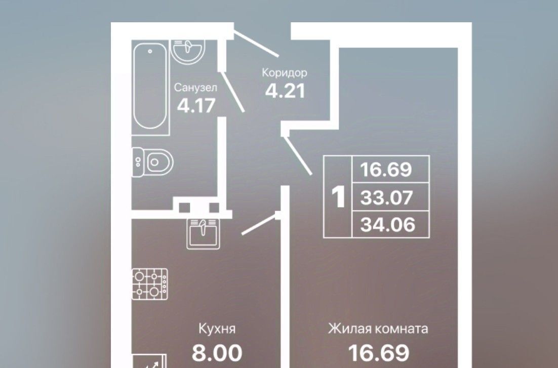 квартира г Евпатория пр-кт им.В.И.Ленина 25вк/1 ЖК «Евпатория парк» фото 2