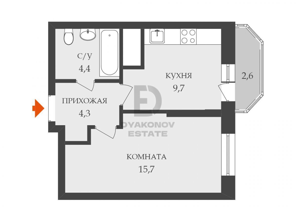 квартира г Санкт-Петербург п Парголово ул Валерия Гаврилина 15 метро Парнас фото 2