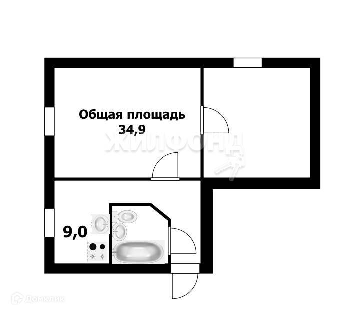 квартира г Новосибирск р-н Заельцовский ул Кубовая 91/1 Новосибирск городской округ фото 3