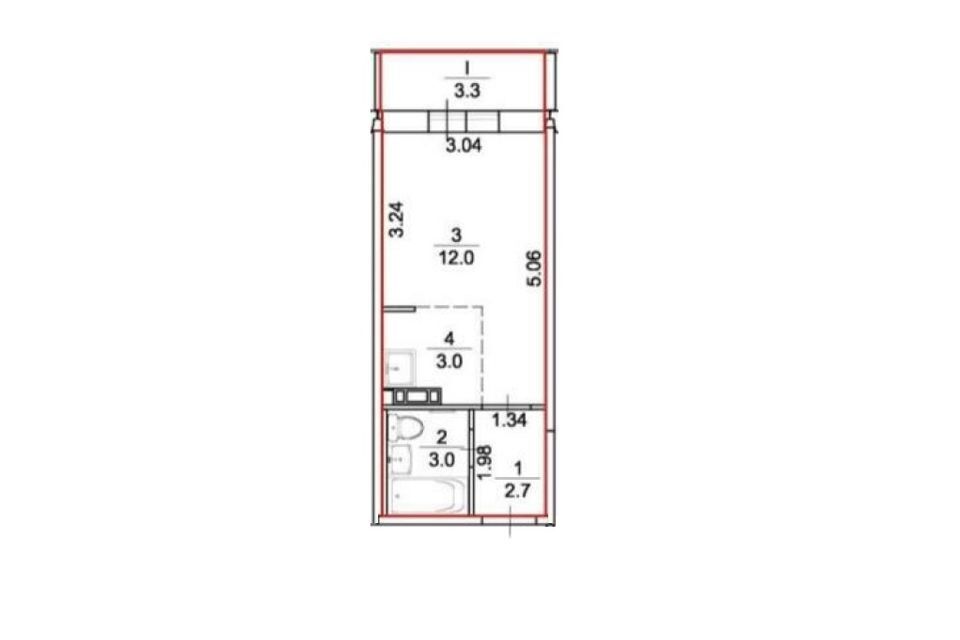 квартира г Томск р-н Октябрьский Юрия Ковалёва, 34, Томский район фото 9