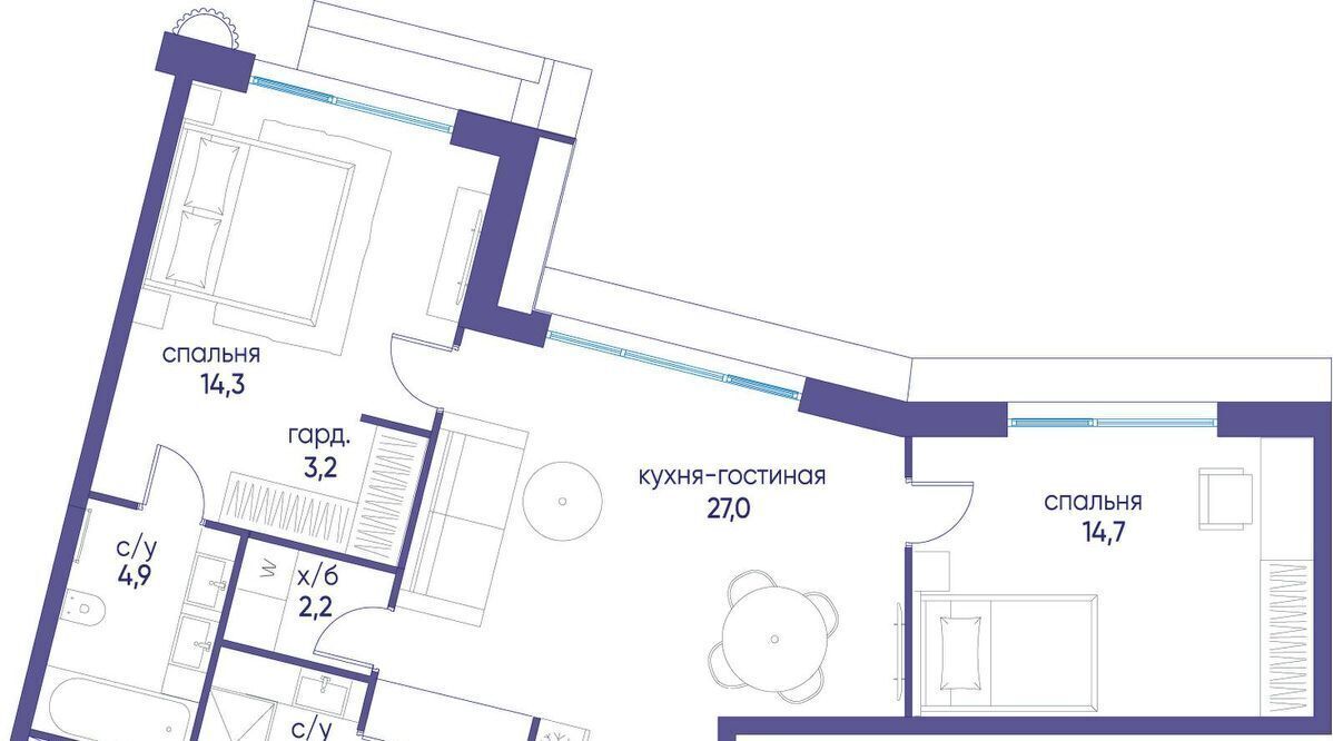 квартира г Москва метро Терехово ЖК «Остров» 10-й кв-л фото 1