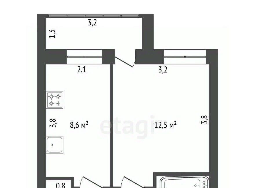 квартира р-н Бураевский д Давлеканово Рабочая ул., 2 фото 9