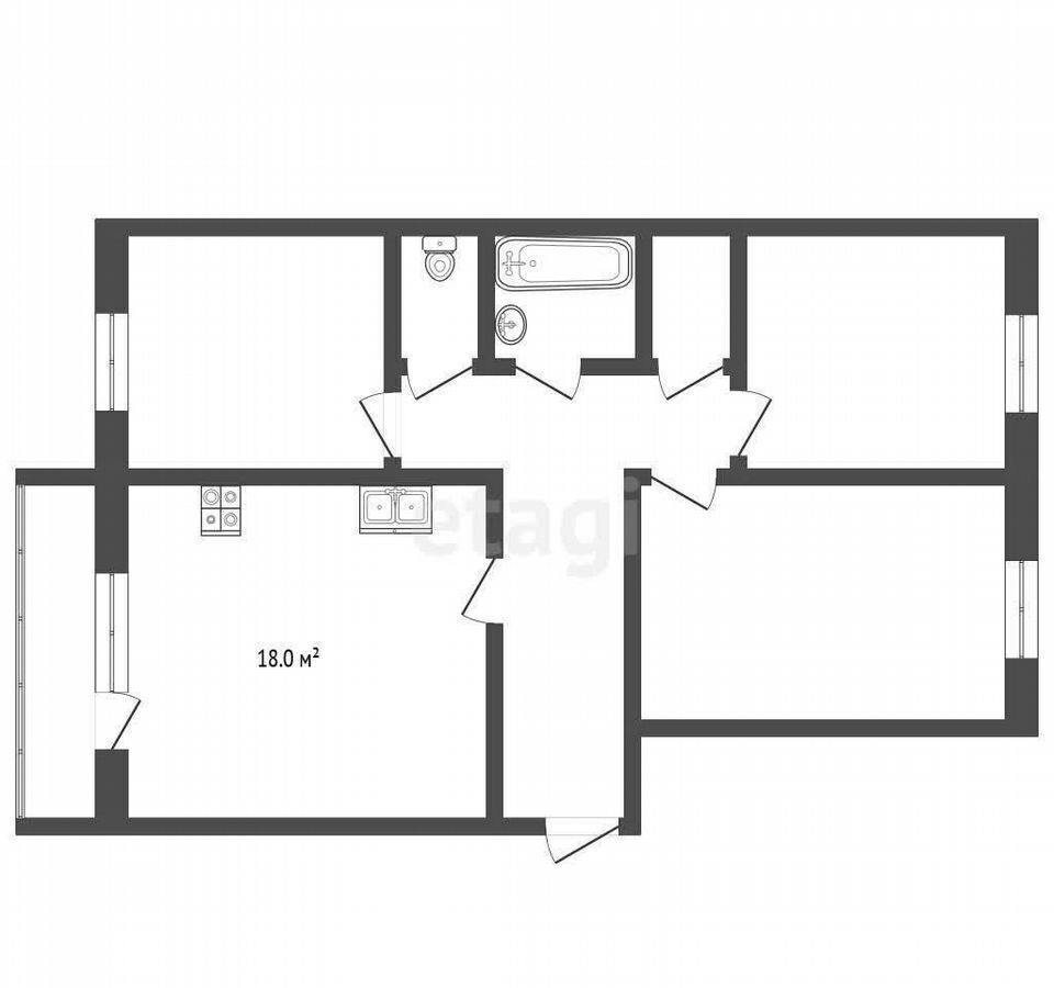 квартира г Тобольск 7-й мкр-н, 12А фото 31