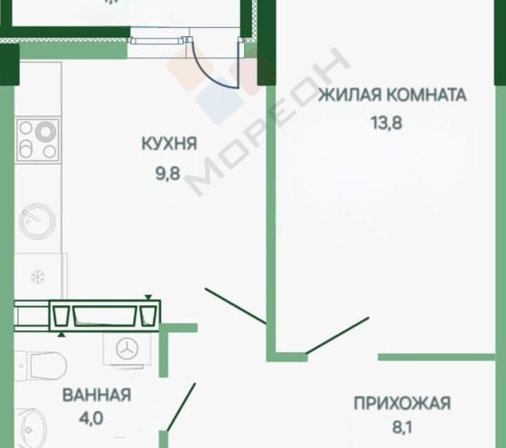 квартира г Краснодар р-н Прикубанский ул Круговая 4/1 3 Краснодар городской округ фото 10