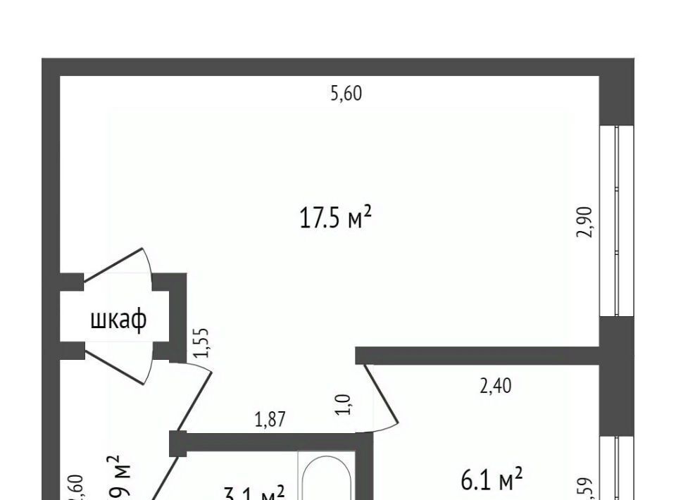 квартира г Кемерово р-н Центральный ул Красноармейская 97 фото 6