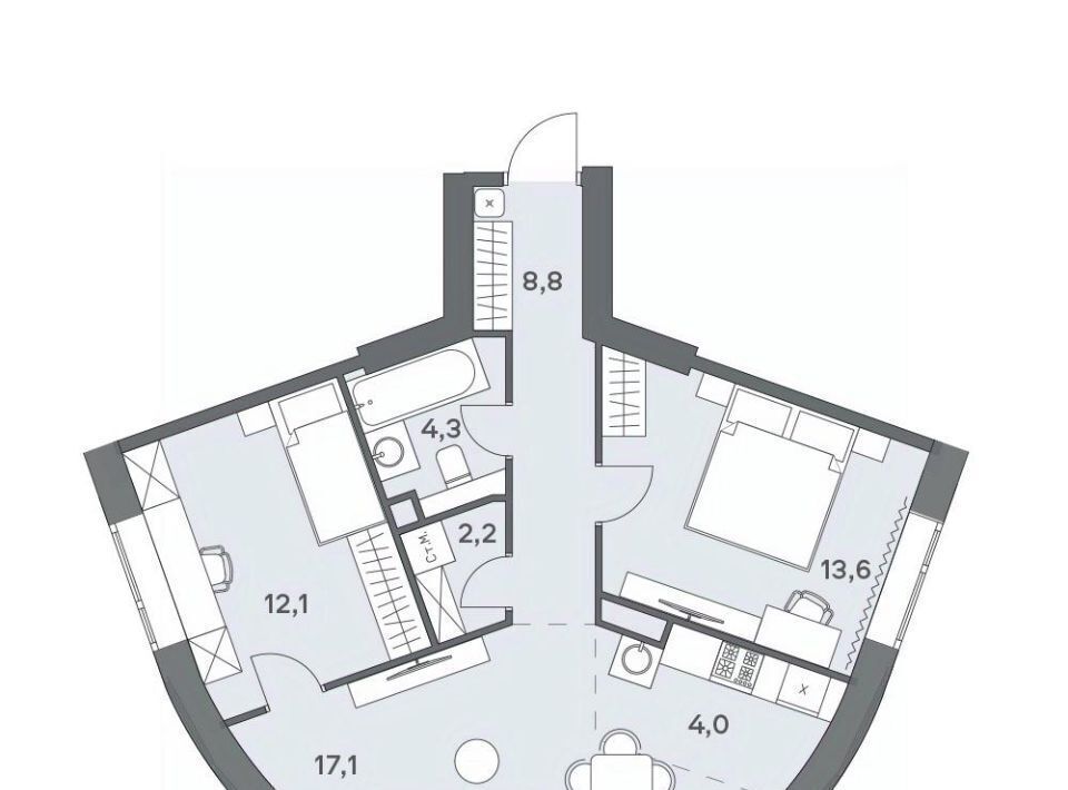 квартира г Москва метро Новопеределкино ш. Боровское дублер фото 1