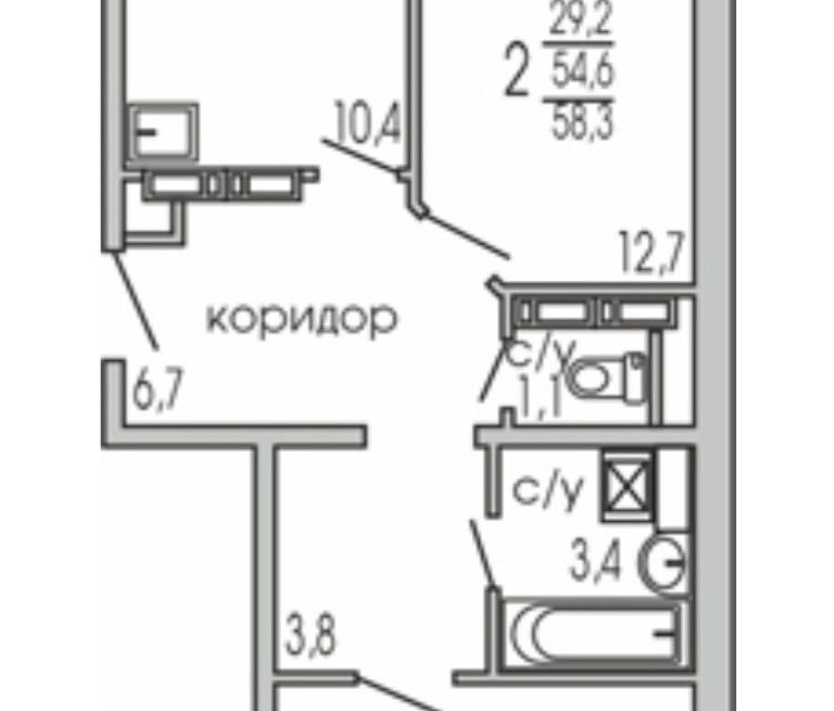 квартира г Набережные Челны р-н Комсомольский городской округ Набережные Челны, 20-й микрорайон, 16 фото 2