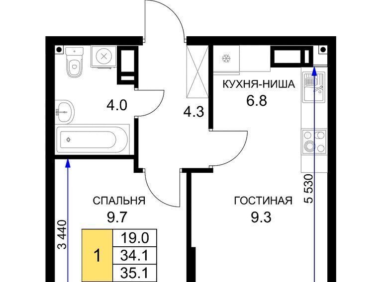 квартира г Краснодар р-н Прикубанский ул им. Героя Ростовского 8 фото 11