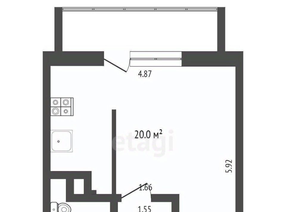 квартира г Тюмень р-н Ленинский Мыс ул Судоремонтная 31к/1 фото 2