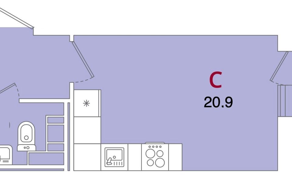 квартира г Санкт-Петербург ул Кубинская Московский, 82 к 3 ст 1 фото 3