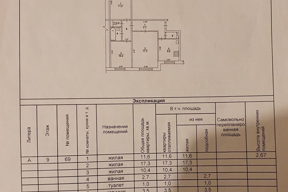 квартира г Воронеж р-н Советский городской округ Воронеж, Космонавта Комарова, 11 фото 8