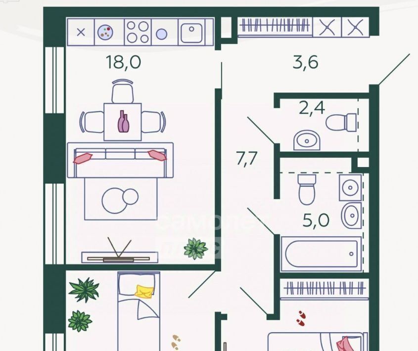 квартира г Москва метро Технопарк ЖК Шагал 1-я оч., к 5 фото 3