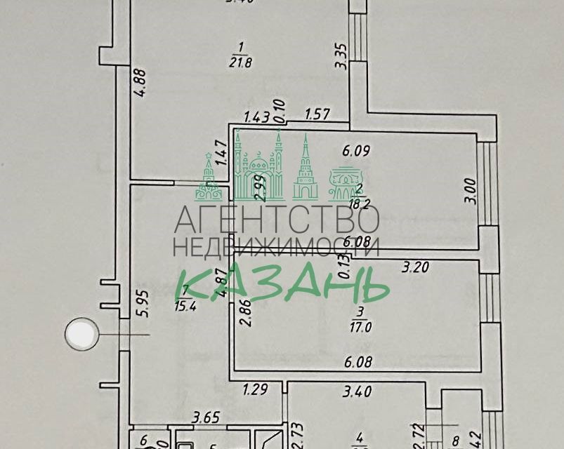 квартира г Казань р-н Ново-Савиновский ул Чистопольская 61д Казань городской округ фото 1