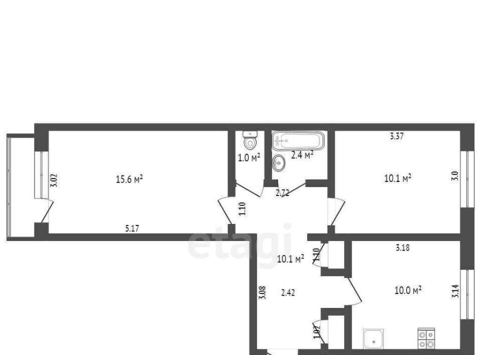 квартира г Чита р-н Черновский мкр 5-й 23 КСК фото 23