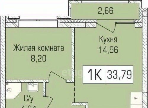 квартира г Новосибирск р-н Калининский Заельцовская ул Василия Клевцова 3 фото 2