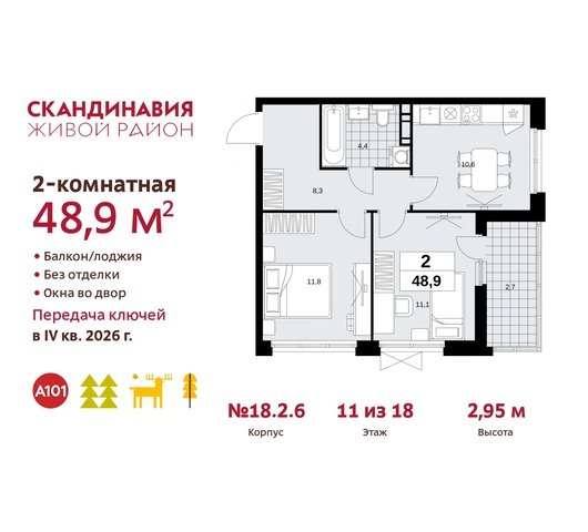 жилой район «Скандинавия» Сосенское, жилой комплекс Скандинавия, 18. 2.6, Бутово фото