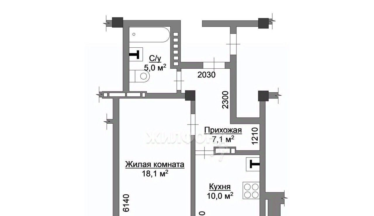 квартира г Новосибирск р-н Калининский Заельцовская ул Тюленина 26 жилой район «Родники» фото 10