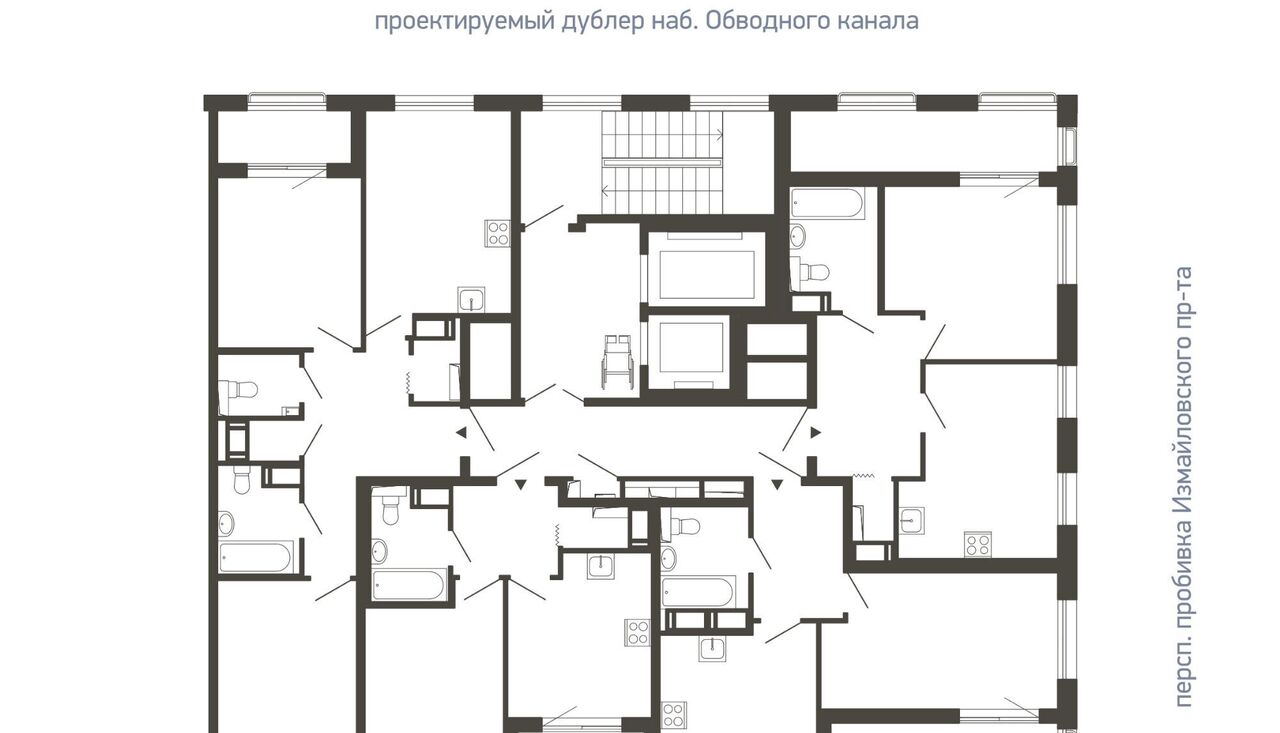 квартира г Санкт-Петербург метро Балтийская б-р Измайловский 9 квартал «Галактика» округ Измайловское фото 2