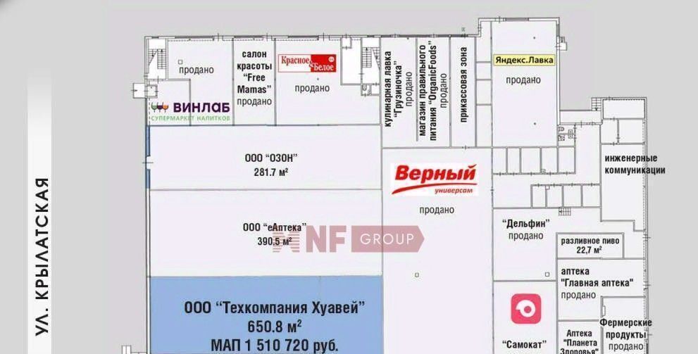 торговое помещение г Москва метро Крылатское ул Крылатская 33к/3 муниципальный округ Крылатское фото 2