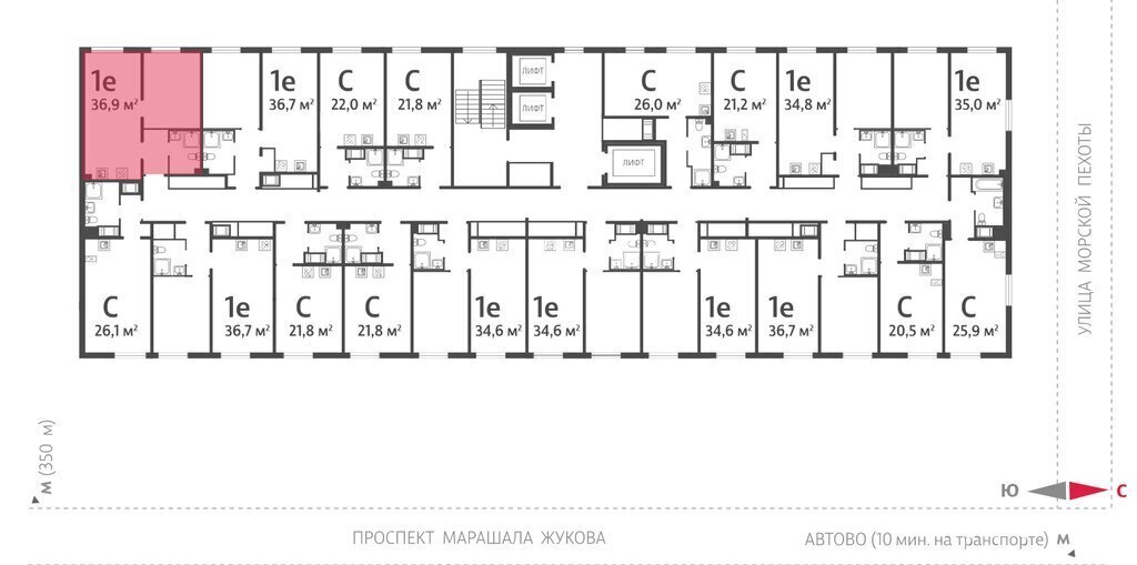 квартира г Санкт-Петербург метро Автово р-н Красносельский муниципальный округ Юго-Запад, жилой комплекс Морская миля фото 2