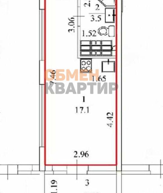 квартира г Екатеринбург р-н Чкаловский ЖК Фристайл Екатеринбург городской округ, Новостроя, 5 фото 2