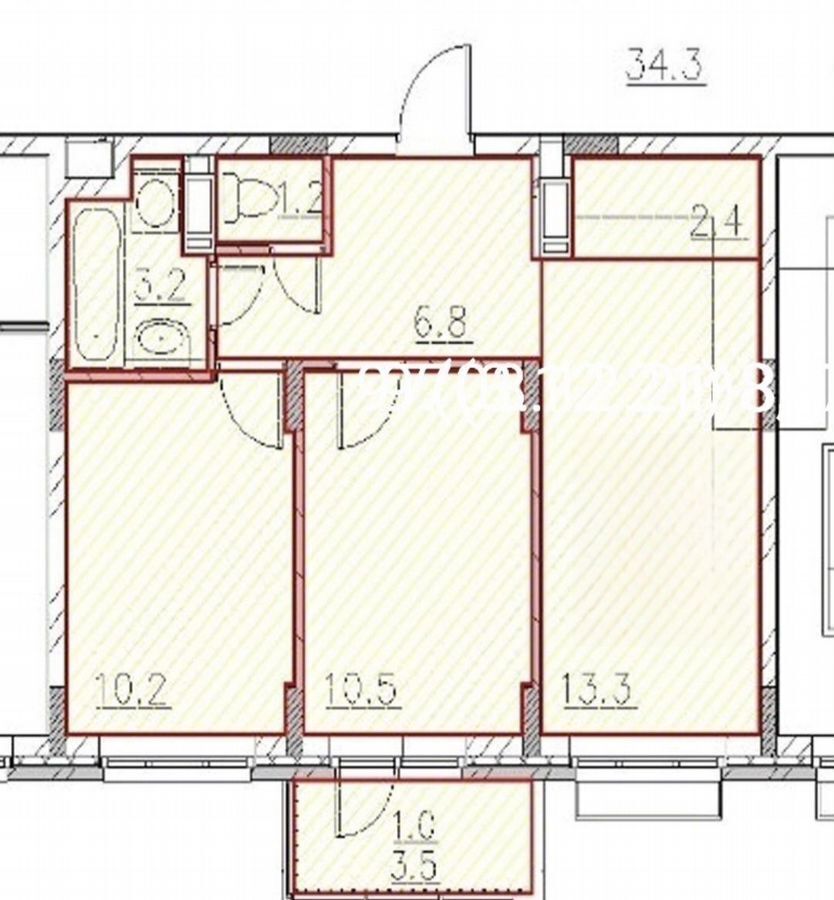 квартира г Москва метро Щербинка ул Уточкина 8к/2 Силикатная, Новомосковский административный округ, р-н Щербинка, ул. Уточкина, Московская область, г Щёлково, г Воскресенск, Знамя, Октября фото 19