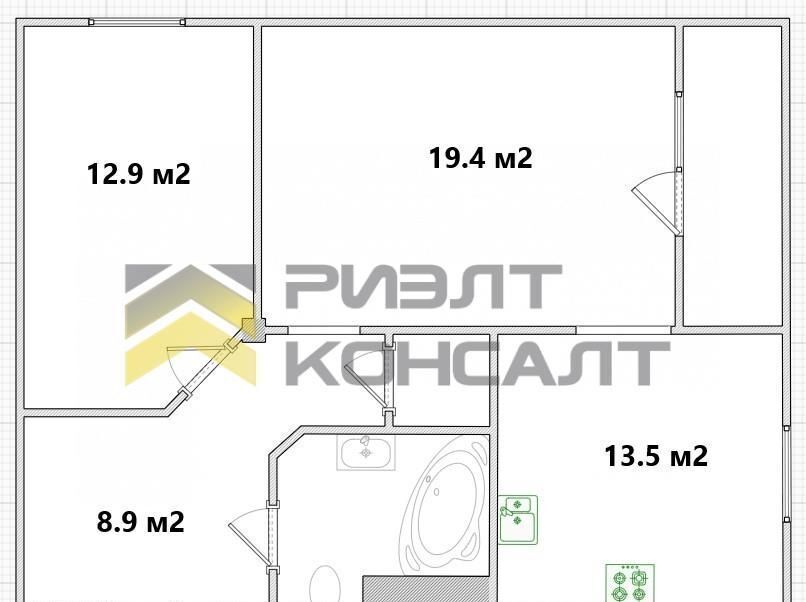 квартира г Омск р-н Кировский ул Туполева 2к/1 фото 25