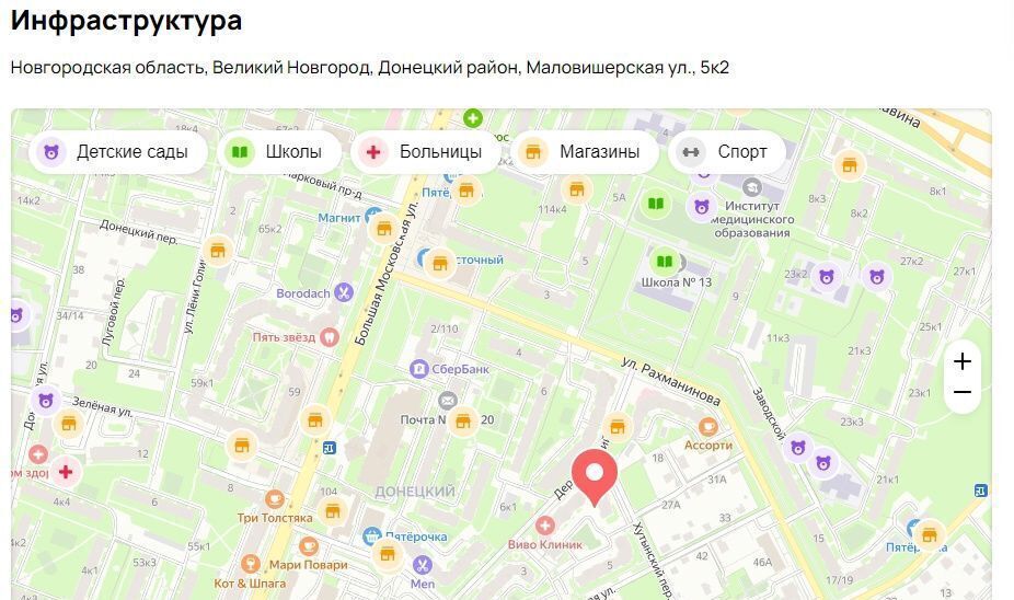 квартира г Великий Новгород Донецкий ул Маловишерская 5к/2 фото 24