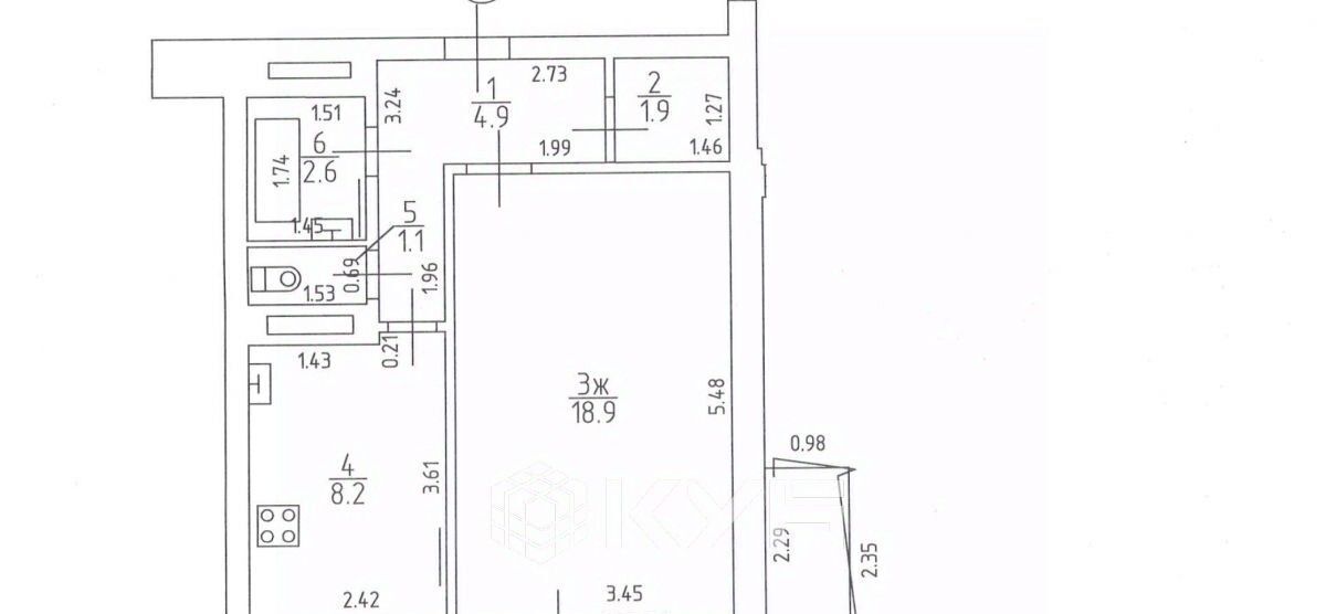 квартира г Калининград р-н Ленинградский ул Фрунзе 89 фото 14