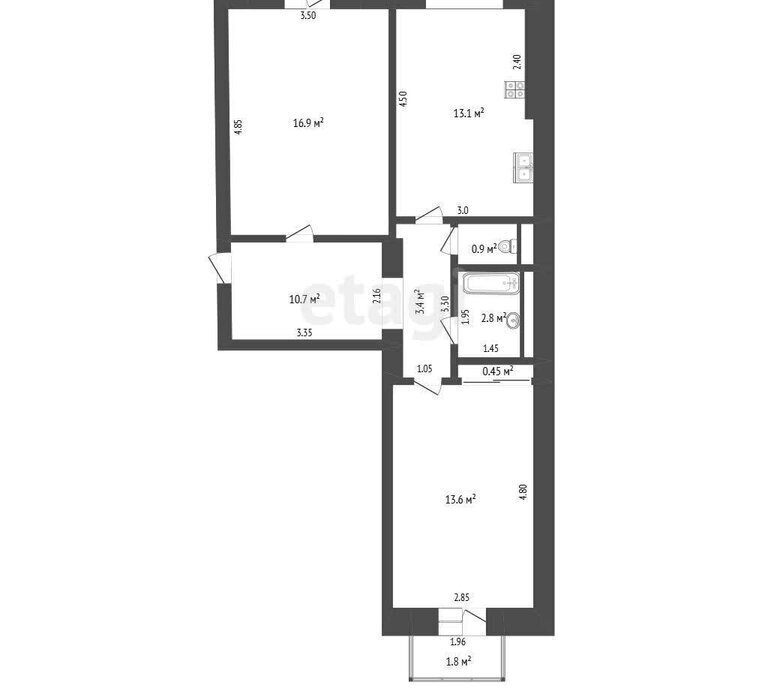 квартира г Ульяновск р-н Ленинский ул Карла Маркса 33/2 фото 9