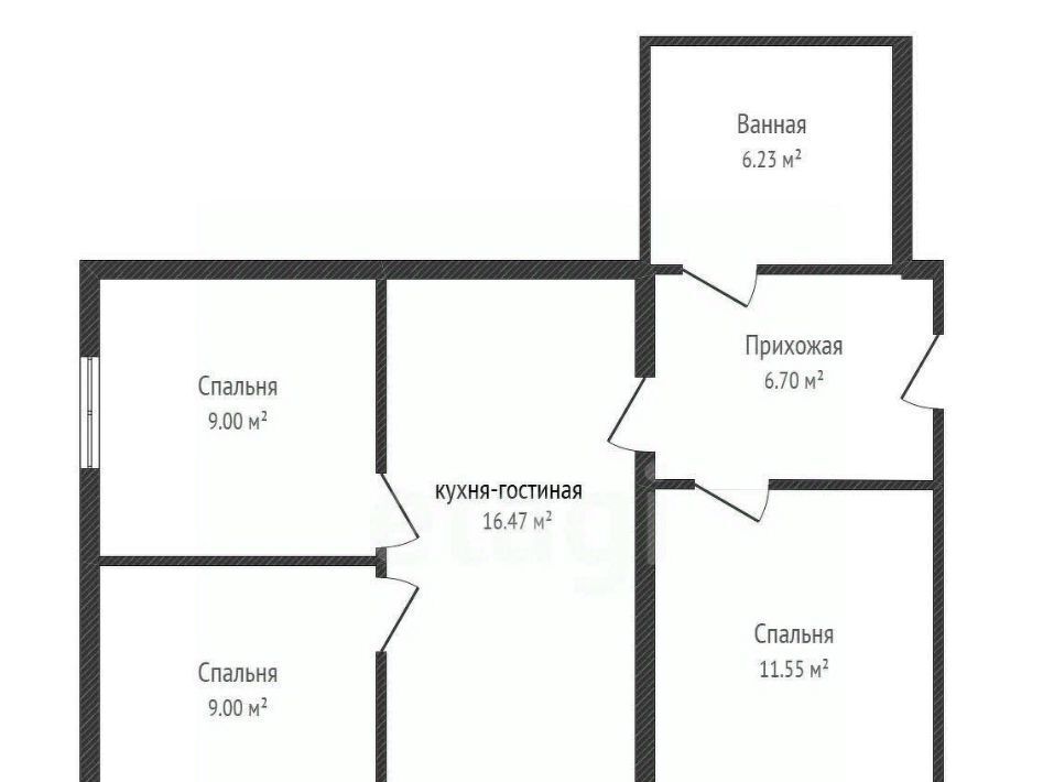 квартира р-н Тахтамукайский аул Новая Адыгея ул Тургеневское шоссе 33/1к 1 Старобжегокайское с/пос, аул фото 1