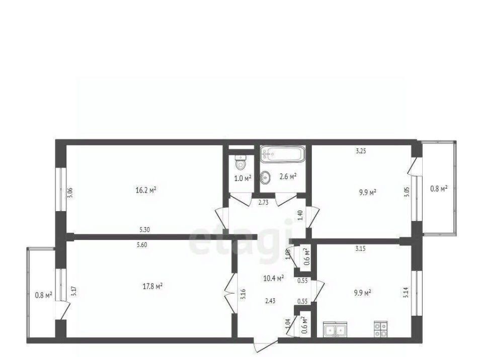 квартира г Чита п Текстильщиков р-н Черновский мкр 4-й 33 КСК фото 15