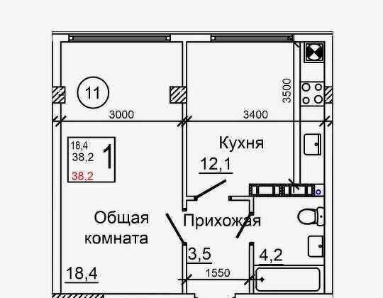 квартира р-н Симферопольский с Мирное ул Живописная 7 ЖК 5 элемент этап фото 1