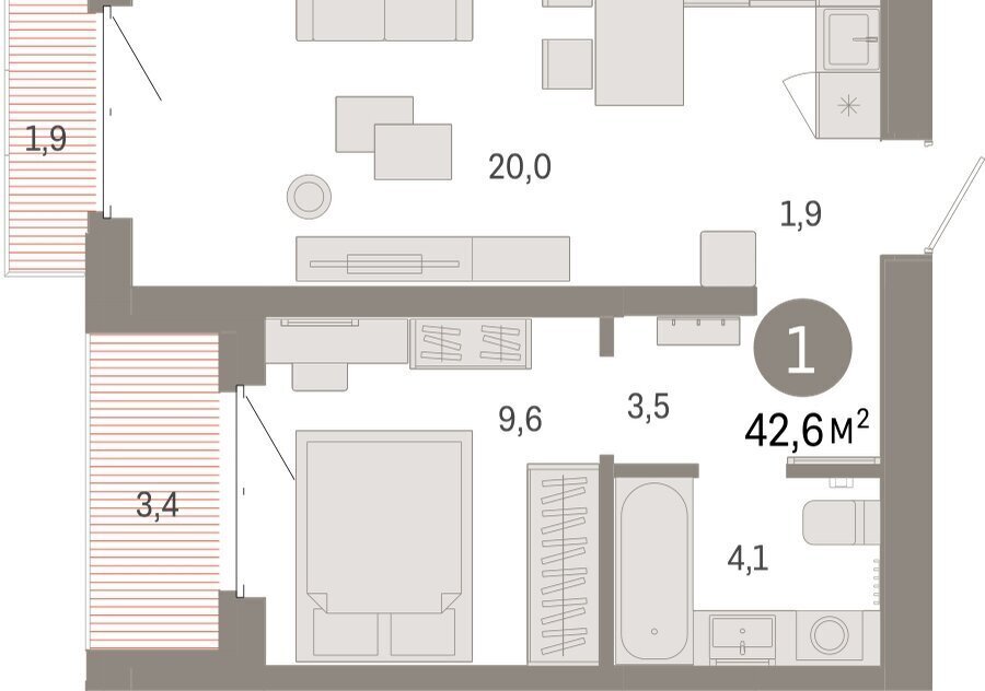 квартира г Тюмень жилой комплекс На Минской фото 2