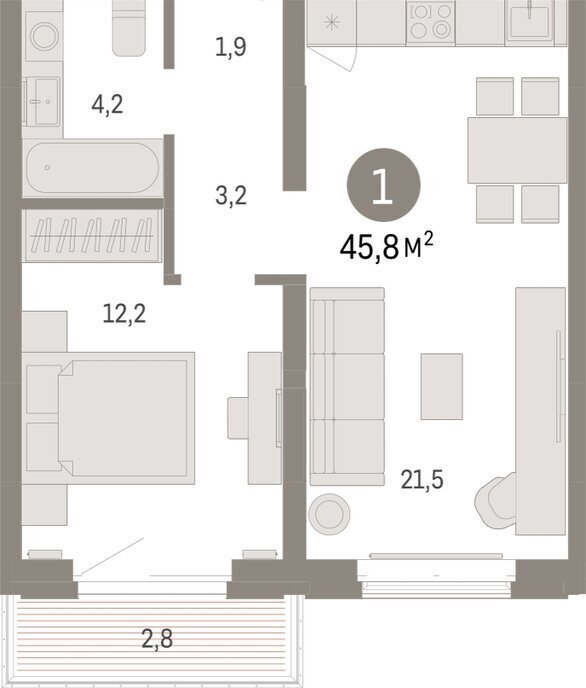 квартира г Тюмень жилой комплекс На Минской фото 2