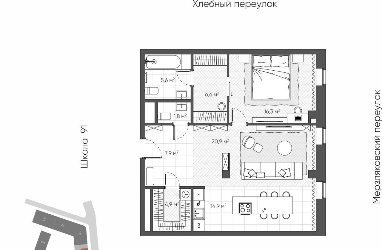 квартира г Москва метро Арбатская ул Поварская 8/1к 1 квартал «Театральный Дом» муниципальный округ Арбат фото 17