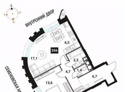 квартира г Москва метро Преображенская площадь Бауманка проезд Проектируемый 727-й фото 1