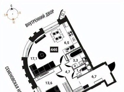 квартира г Москва метро Преображенская площадь Бауманка проезд Проектируемый 727-й фото 1