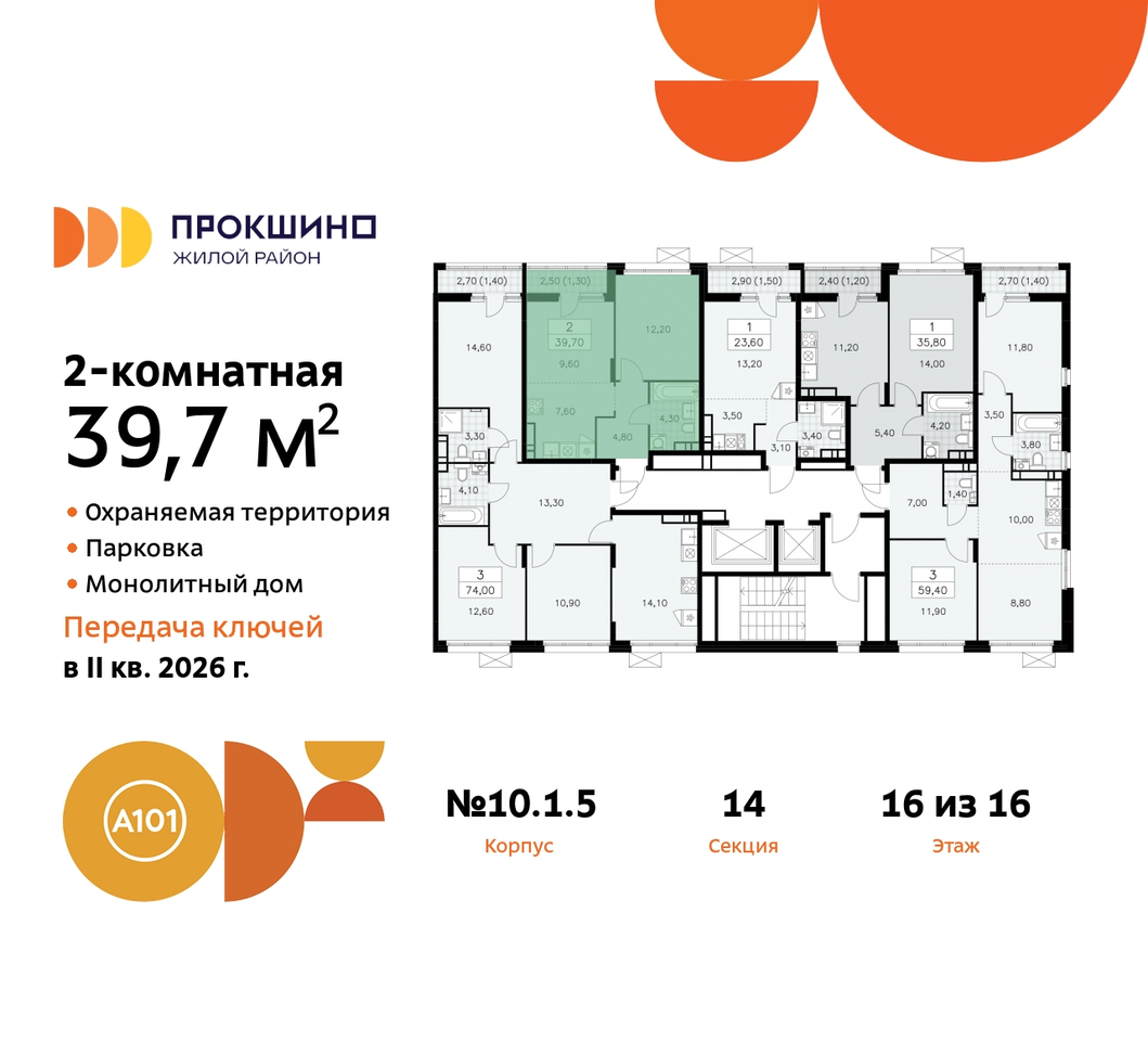 квартира г Москва п Сосенское д Прокшино ЖК Прокшино 10/1 метро Румянцево метро Теплый Стан Сосенское, Филатов луг, корп. 5, Калужское, Прокшино, Саларьево фото 2