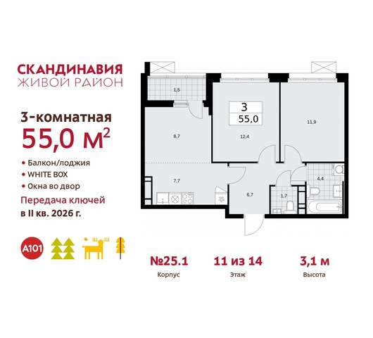 жилой район «Скандинавия» б-р Скандинавский 25/1 Сосенское, Бутово фото