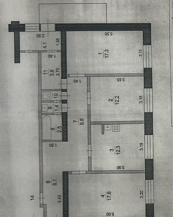 квартира г Камышин кв-л 11-й 1 фото 1