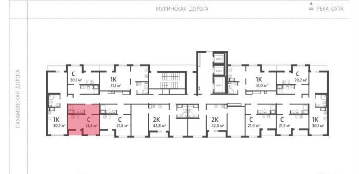 квартира г Санкт-Петербург р-н Красногвардейский пр-кт Пискарёвский 349/1 дор Муринская фото 1