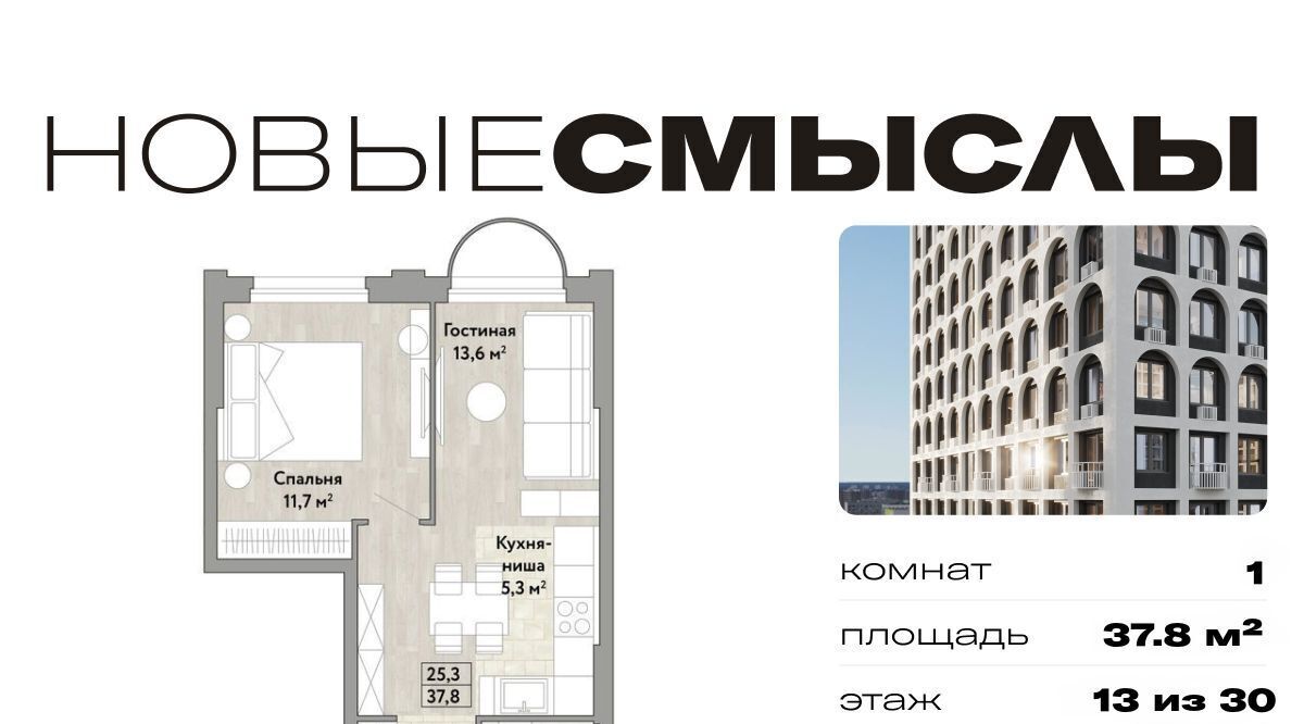 квартира г Москва метро Бунинская аллея № 174 кв-л, Новые Смыслы жилой комплекс фото 1