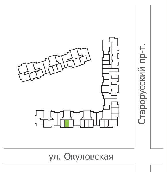 квартира г Санкт-Петербург п Шушары пр-кт Старорусский 9 метро Купчино р-н Пушкинский фото 4